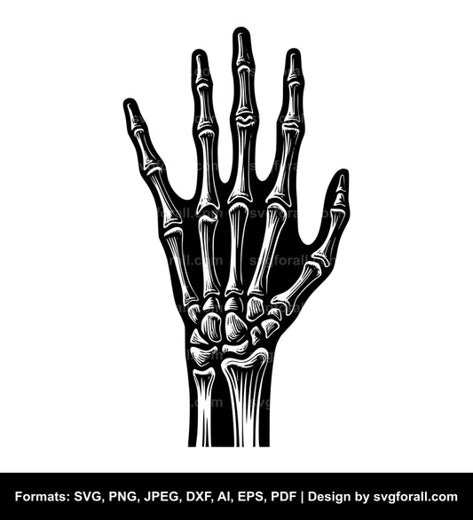 Skeleton Hand SVG PNG