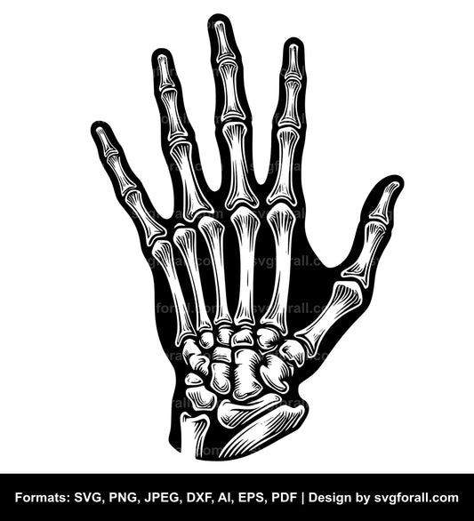 Skeleton Hand SVG Vector