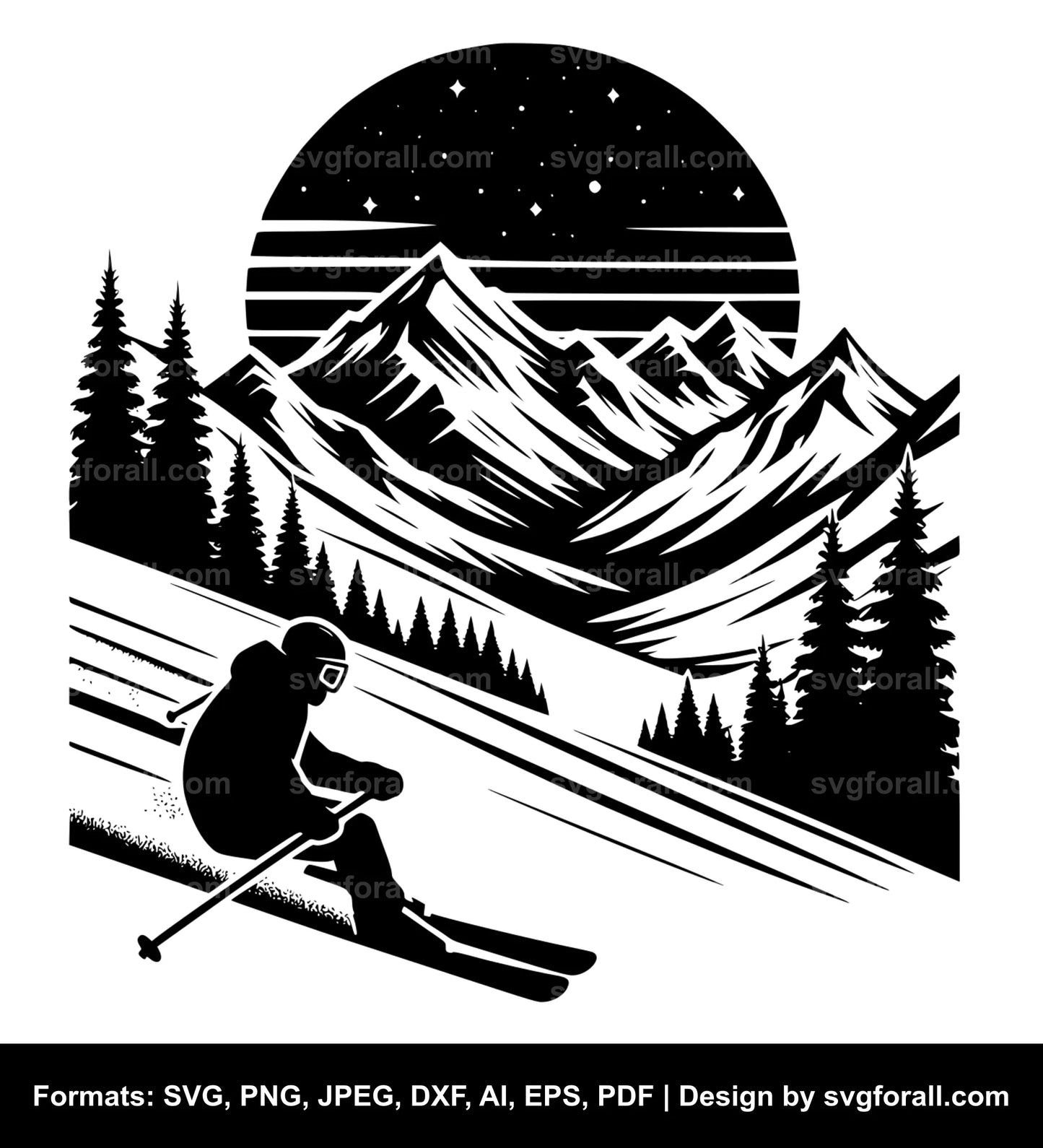 Ski Cricut SVG