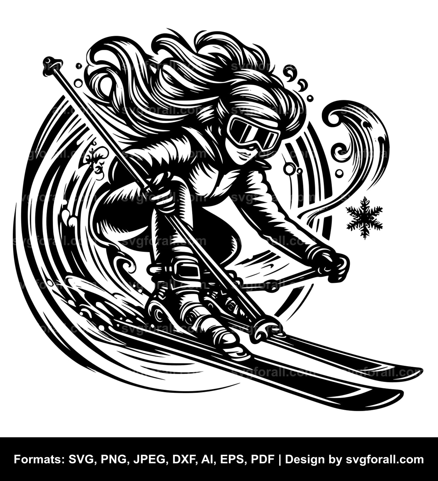 Ski Girl Cricut SVG