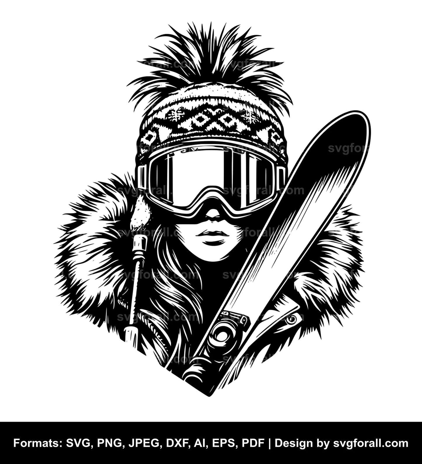 Ski Girl SVG