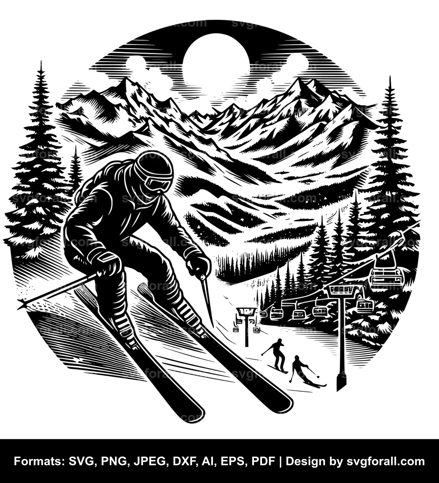 Ski SVG Clipart