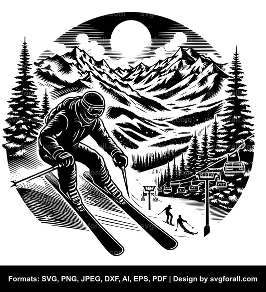 Ski SVG Clipart