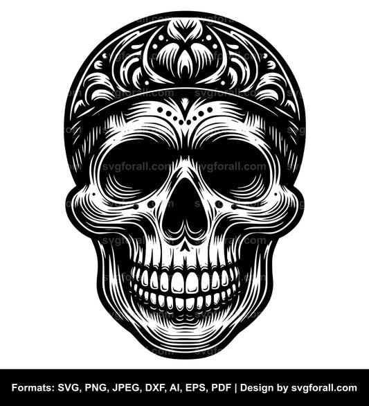 Skull Face Clipart SVG