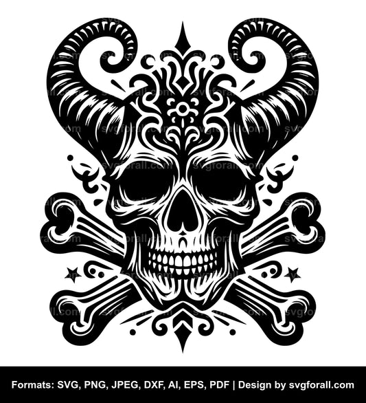 Skull Face Cricut SVG