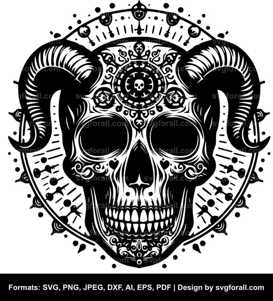 Skull Face SVG File