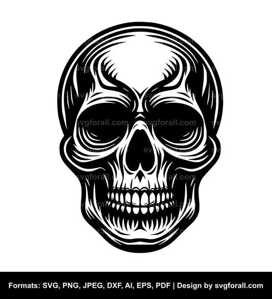 Skull Face SVG Vector