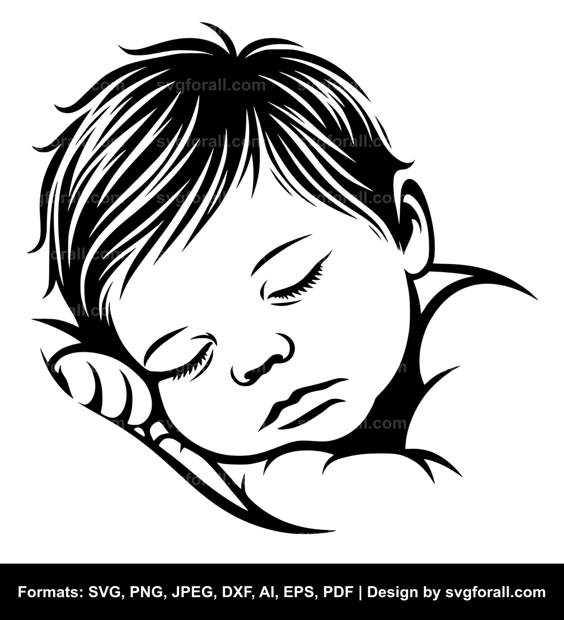 Sleeping Baby SVG File