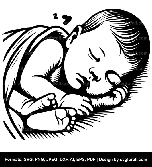 Sleeping Baby SVG PNG