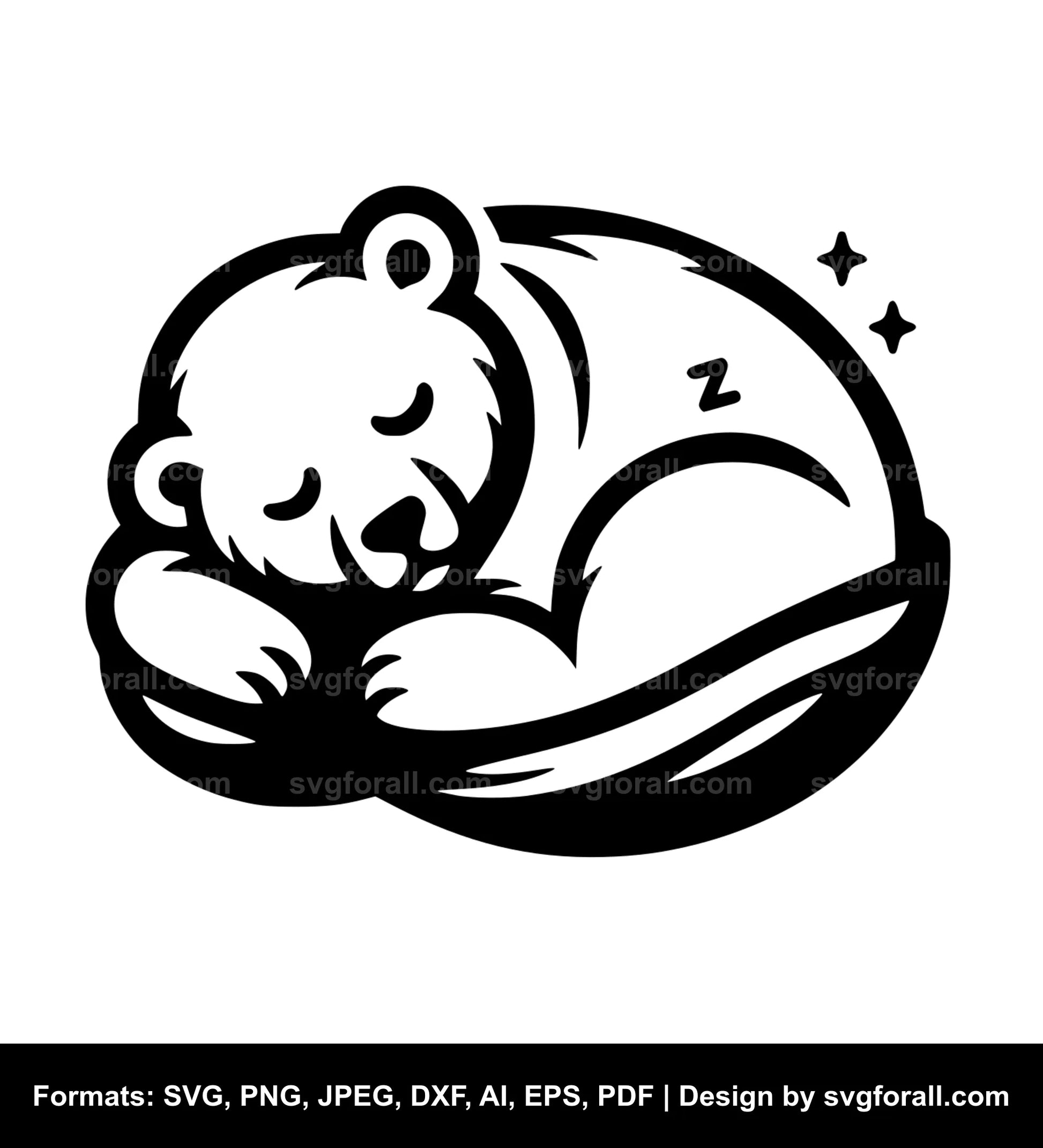 Sleeping Bear SVG PNG