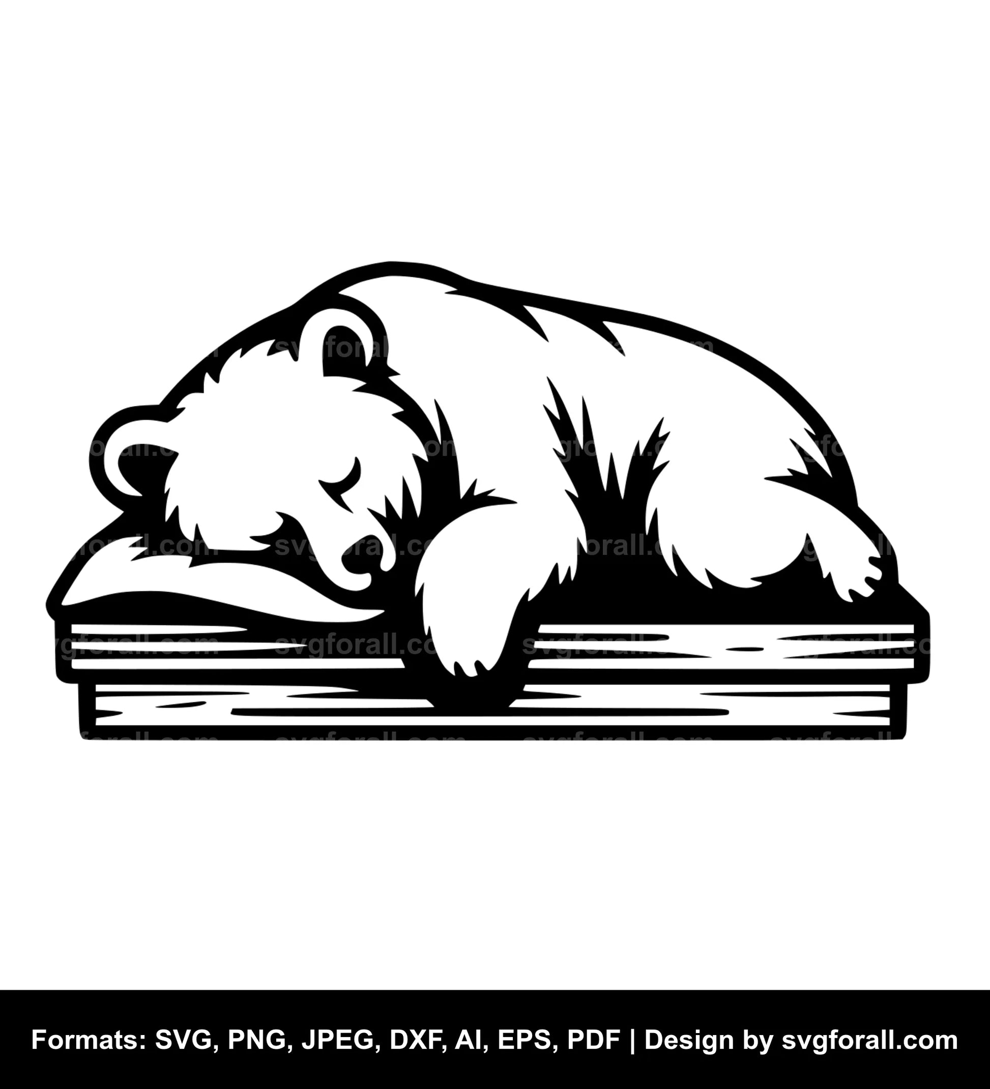 Sleeping Bear SVG Vector