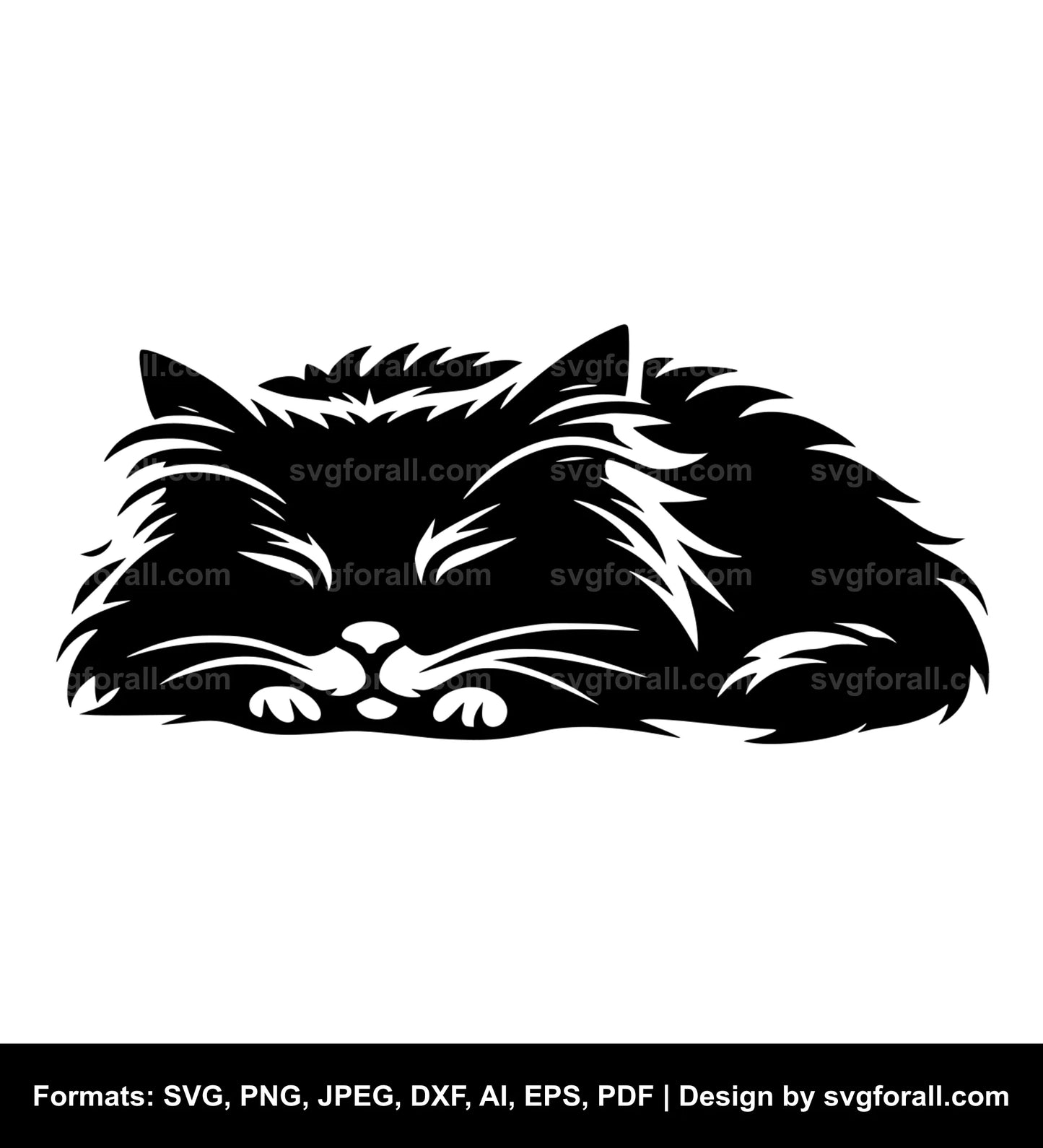 Sleeping Cat SVG