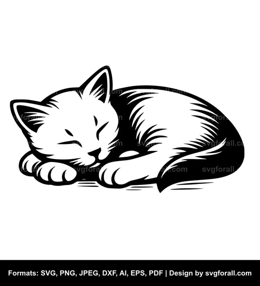 Sleeping Cat SVG PNG