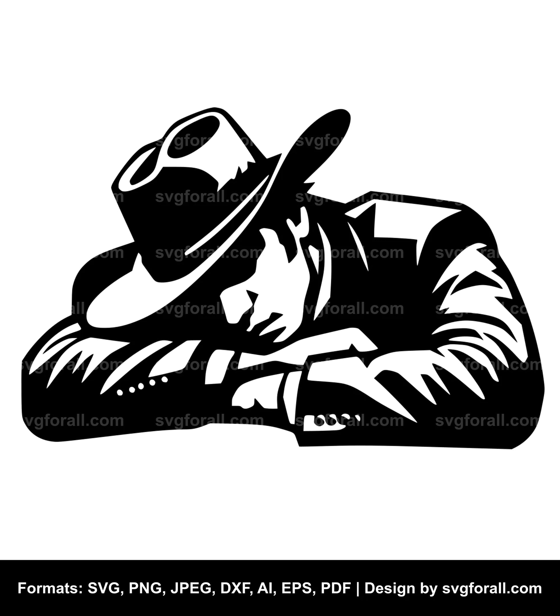 Sleeping Cowboy SVG Design