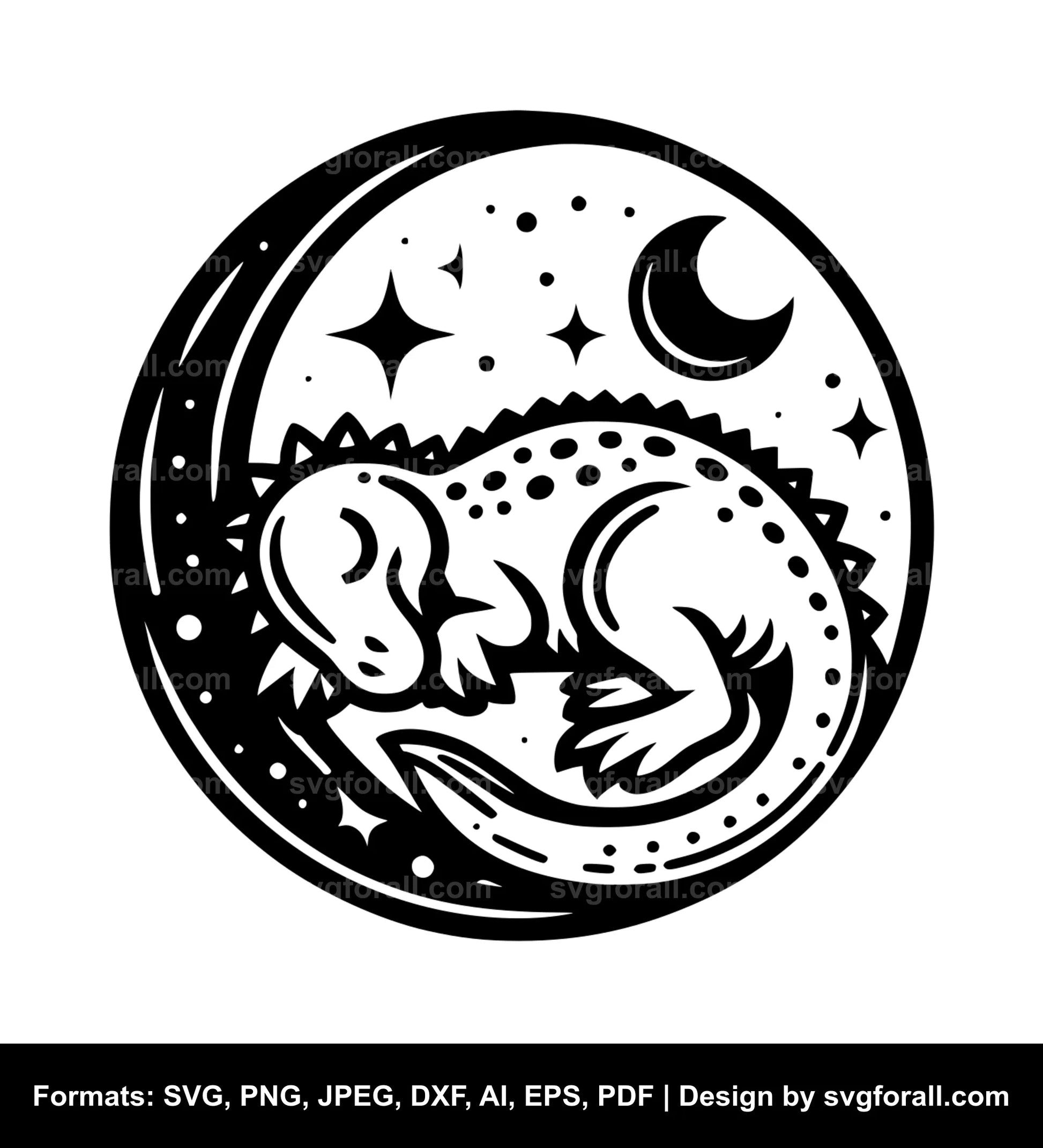 Sleeping Dinosaur SVG