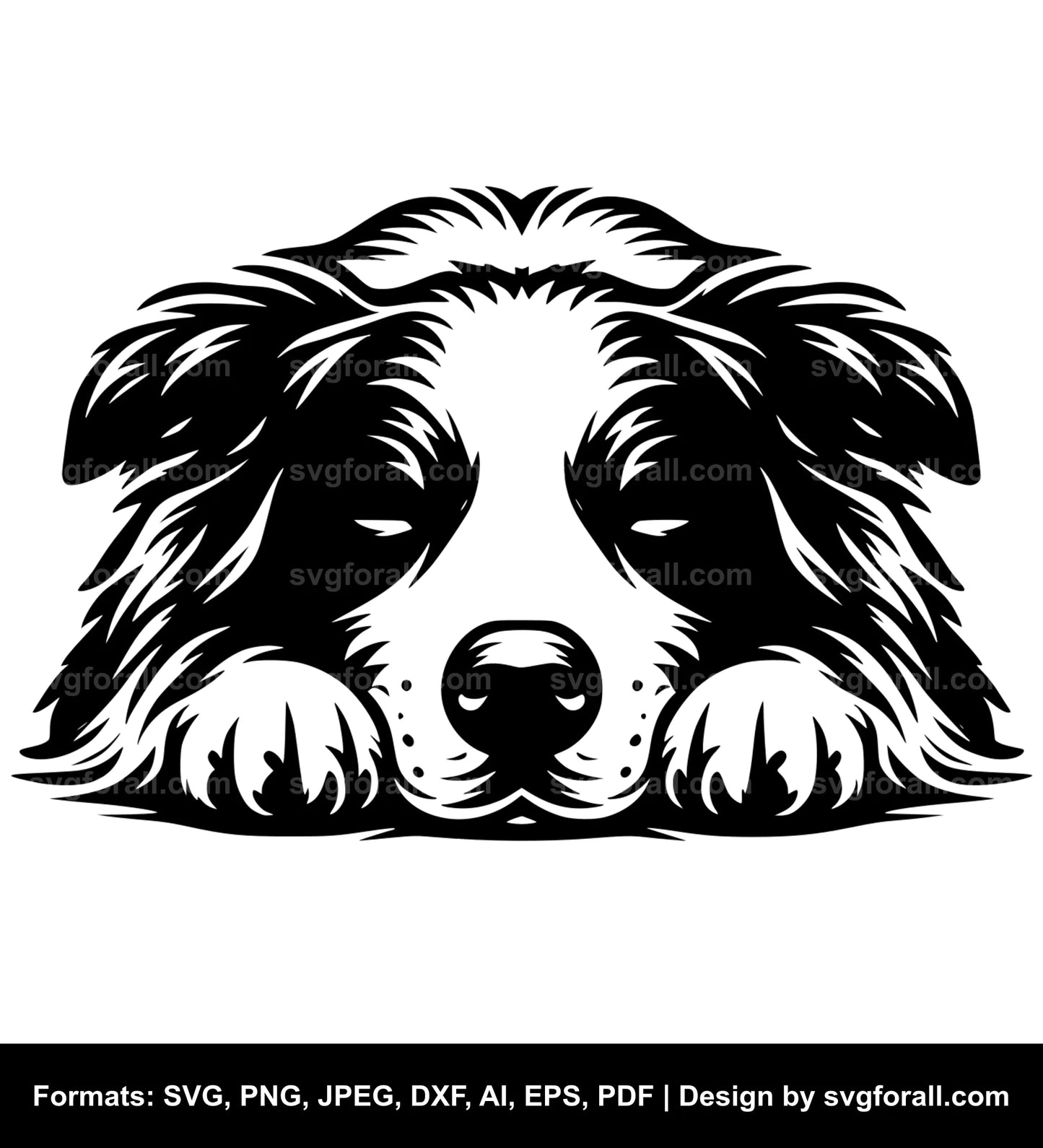 Sleeping Dog Vector SVG