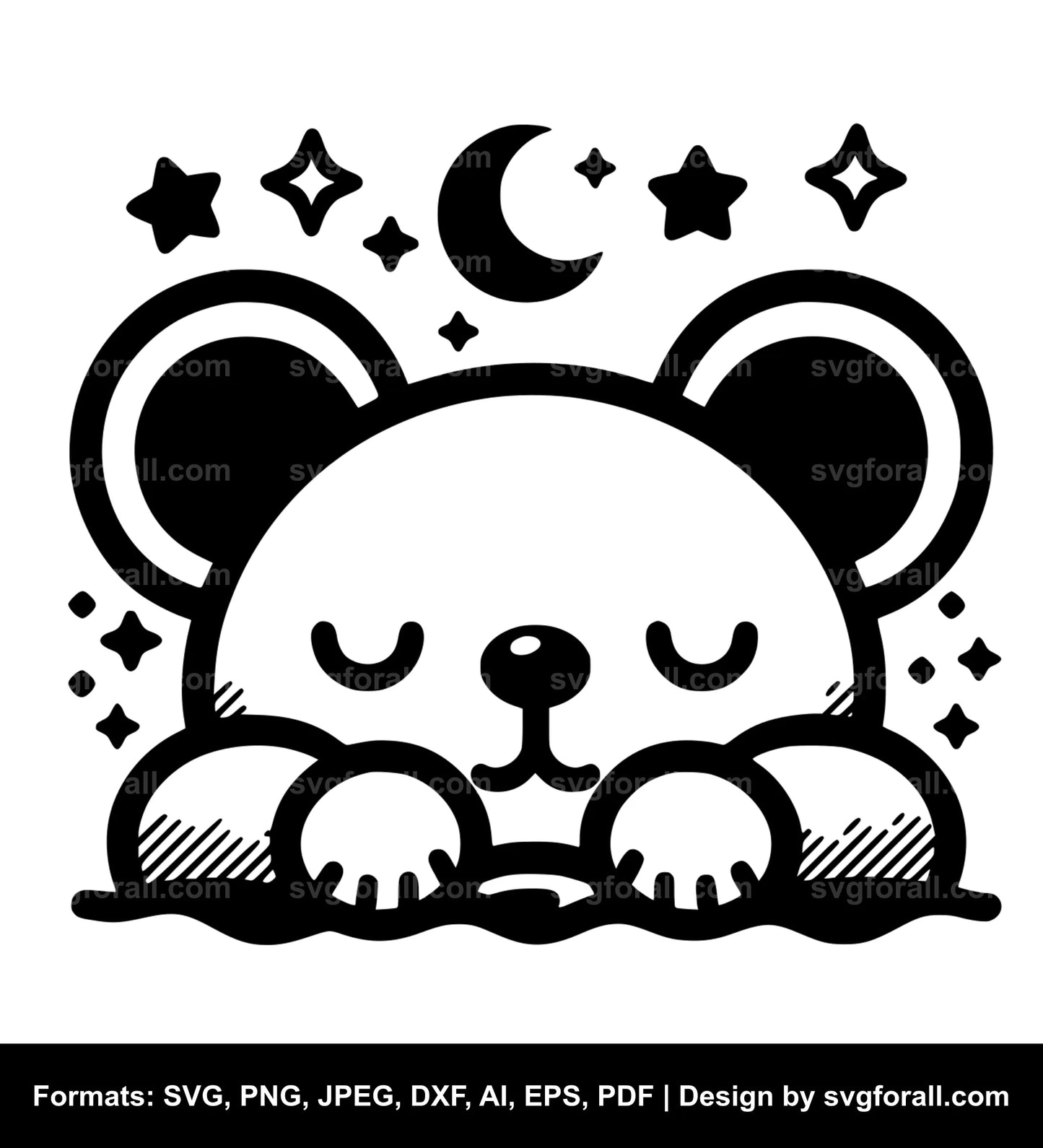 Sleepy Bear Cricut SVG