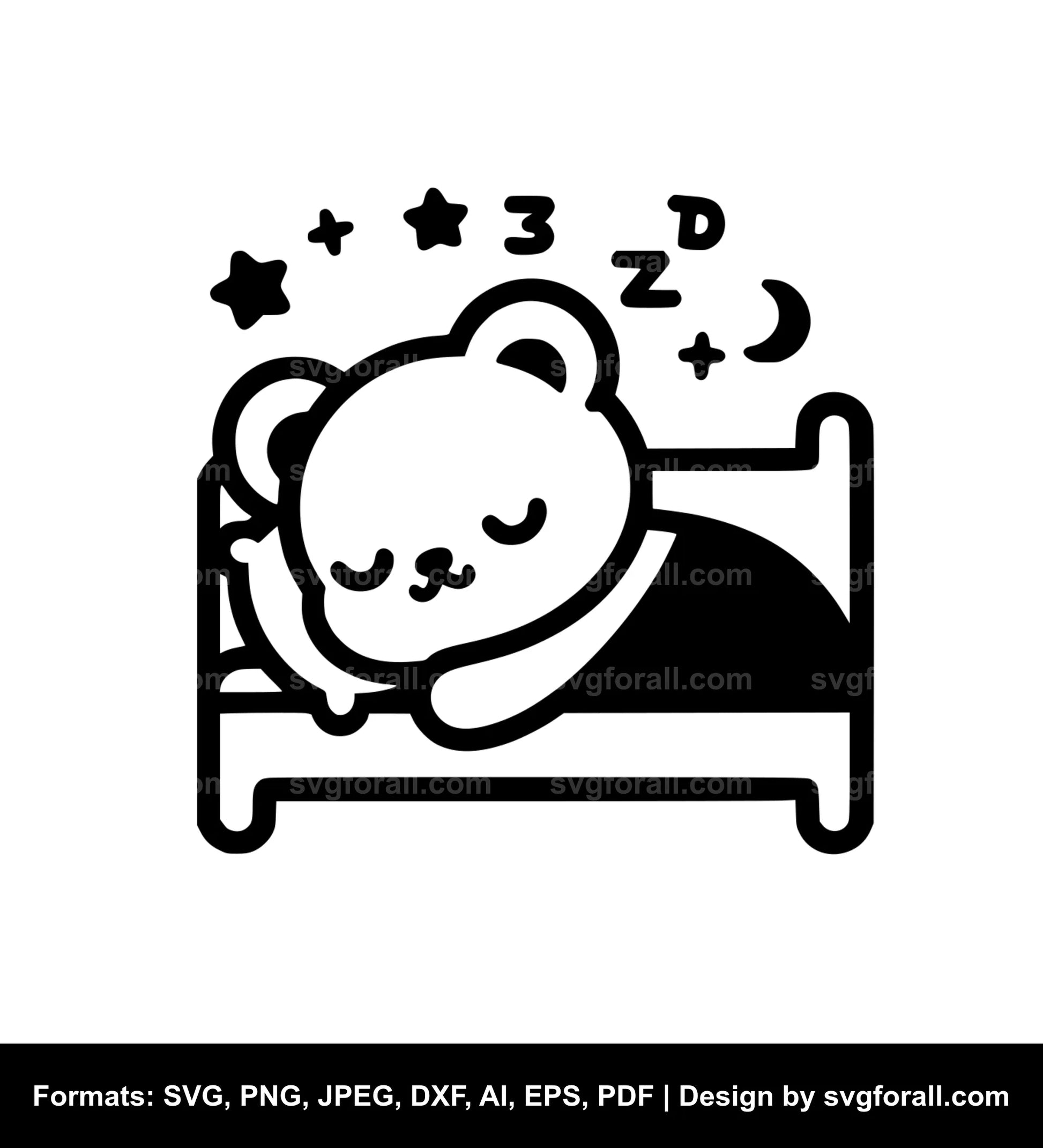 Sleepy Bear SVG