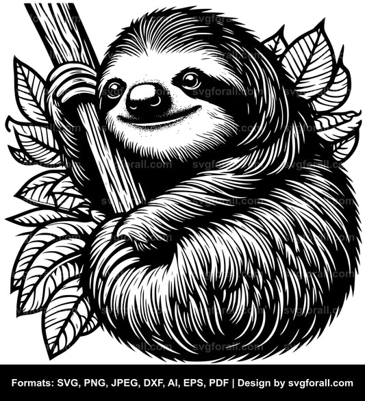 Sloth Black SVG