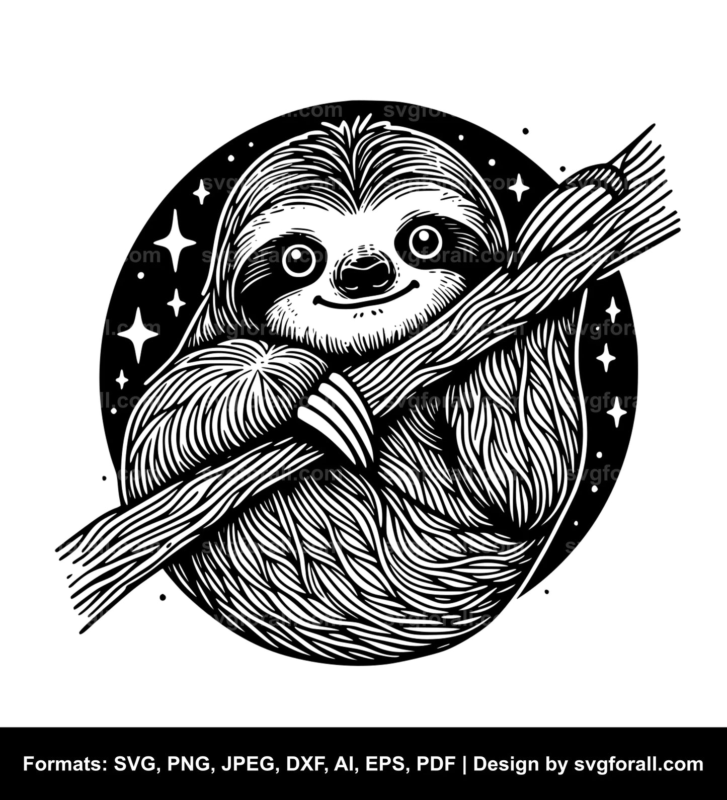 Sloth Clipart SVG