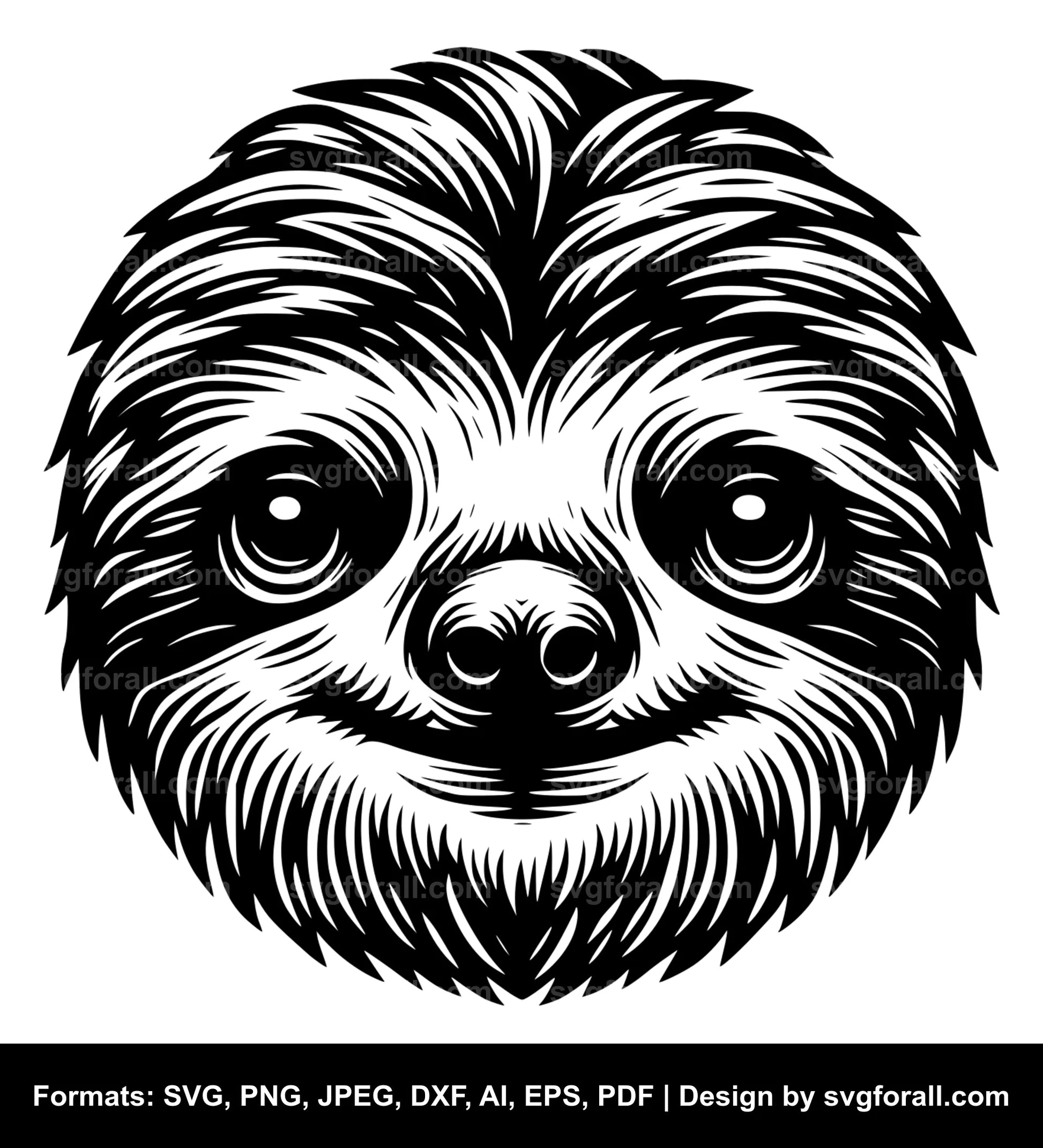 Sloth Face SVG