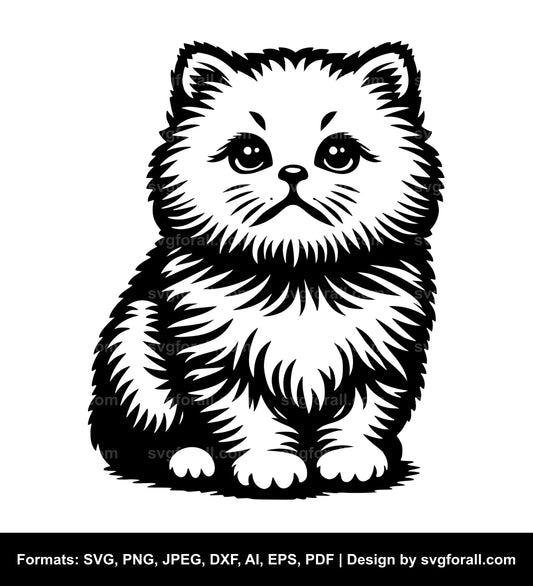 Small Cat Black SVG