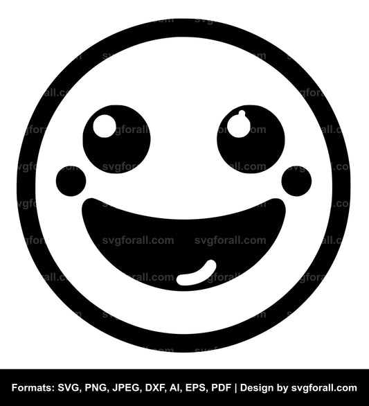 Smiling Face Black SVG