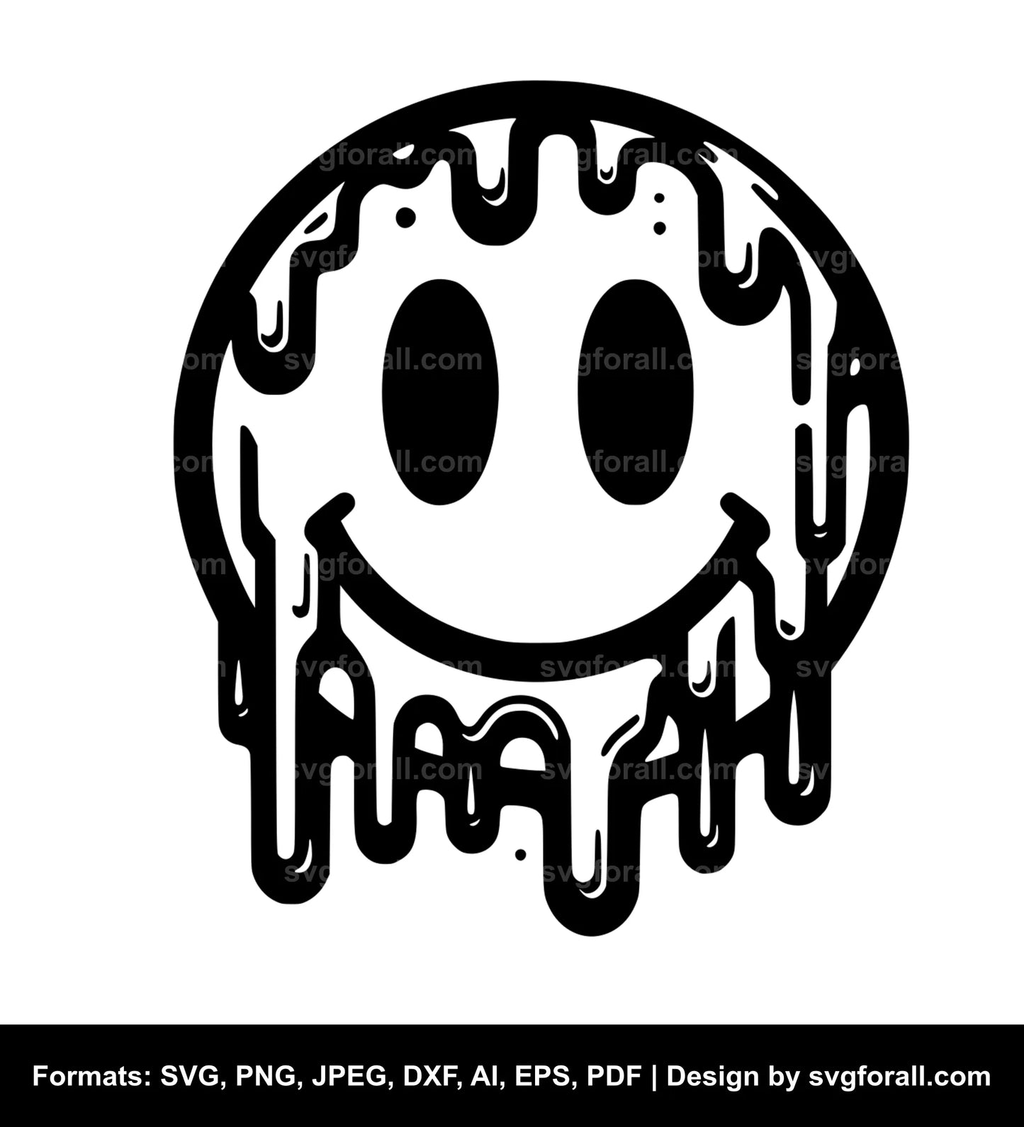 Smiling Face Melting SVG Download