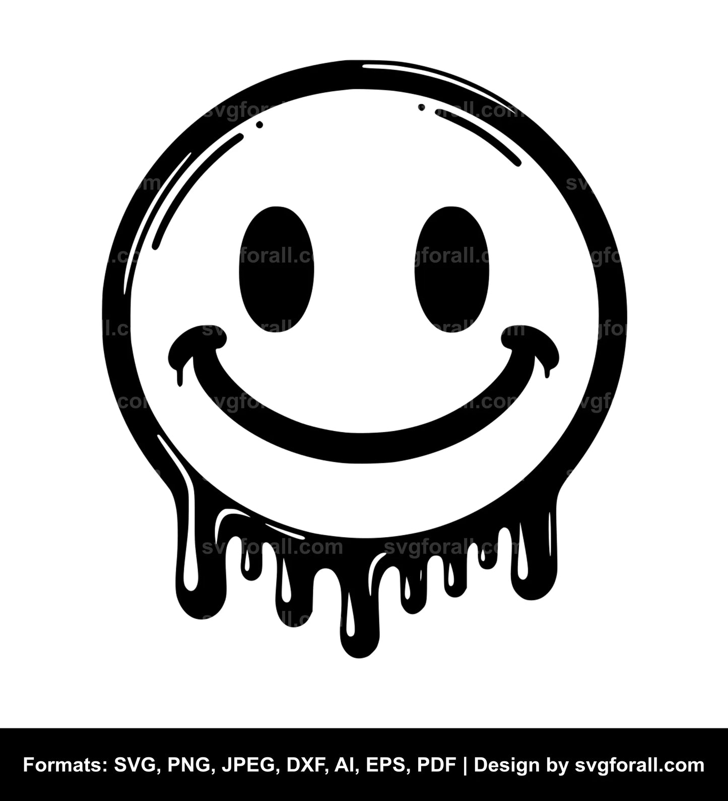 Smiling Face Melting SVG PNG