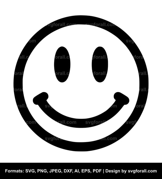 Smiling Face SVG Vector