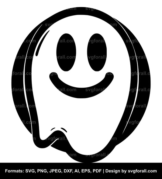 Smiling Ghost Cricut SVG