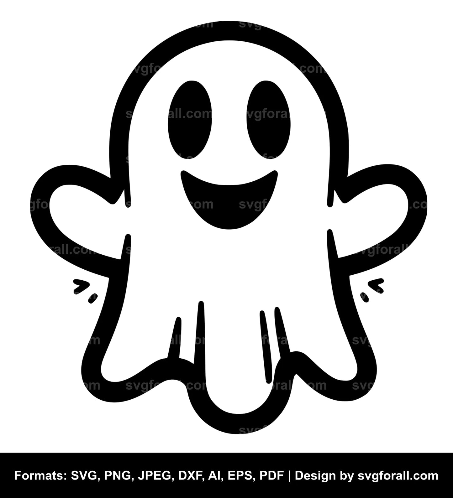 Smiling Ghost SVG File