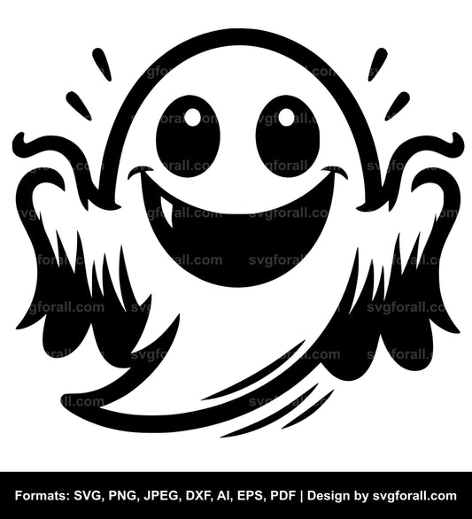 Smiling Ghost SVG PNG