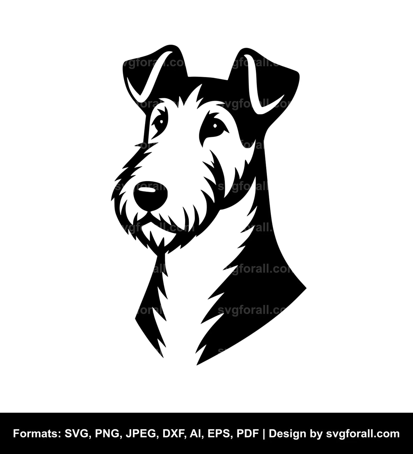 Smooth Fox Terrier Dog Black SVG