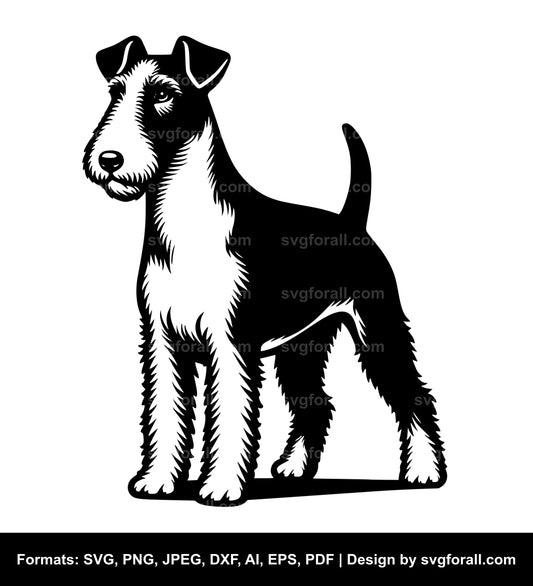 Smooth Fox Terrier Dog SVG Vector