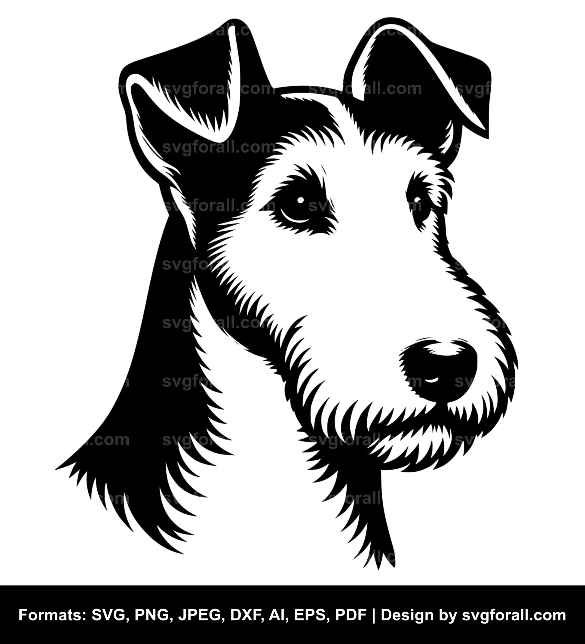 Smooth Fox Terrier Dog Vector SVG