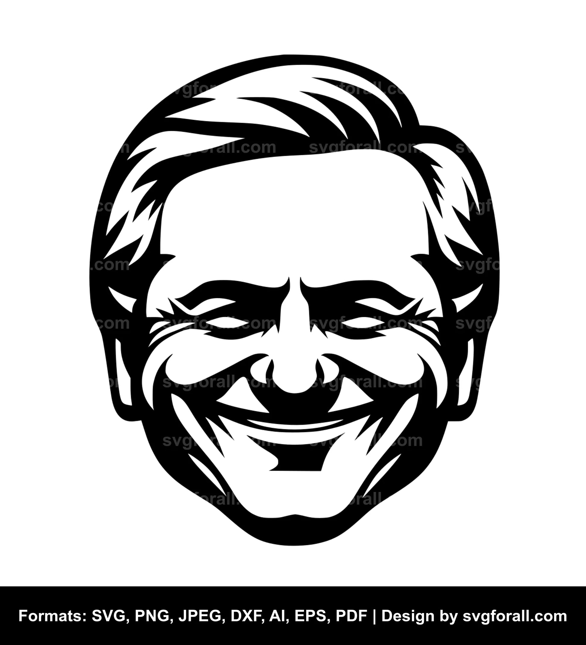 Smug Face Black SVG