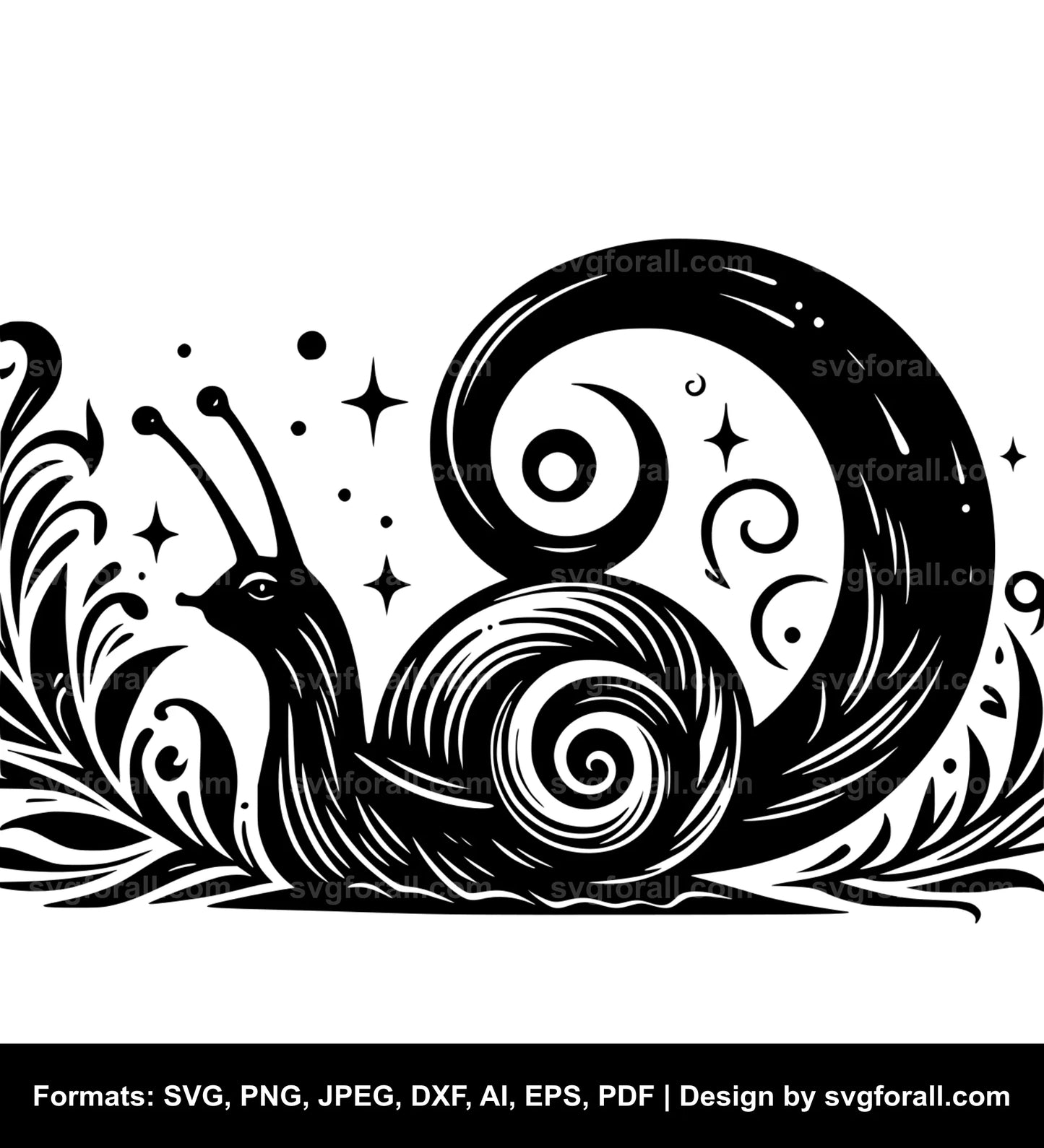 Snail Black SVG