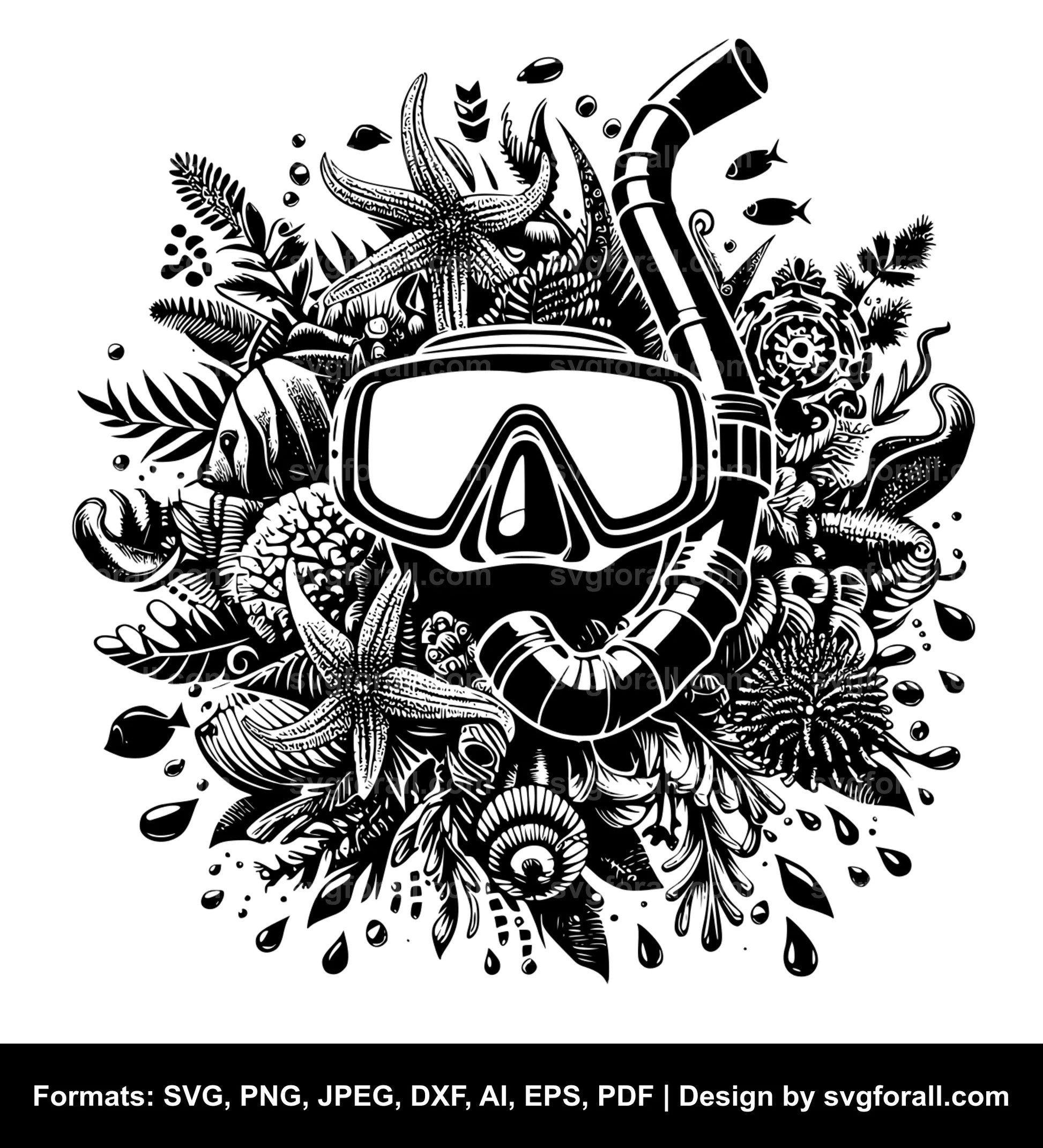 Snorkel SVG Clipart