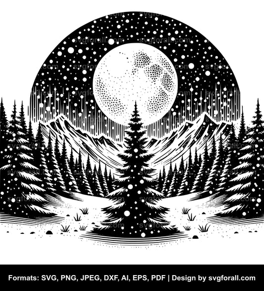 Snowfall Cricut SVG