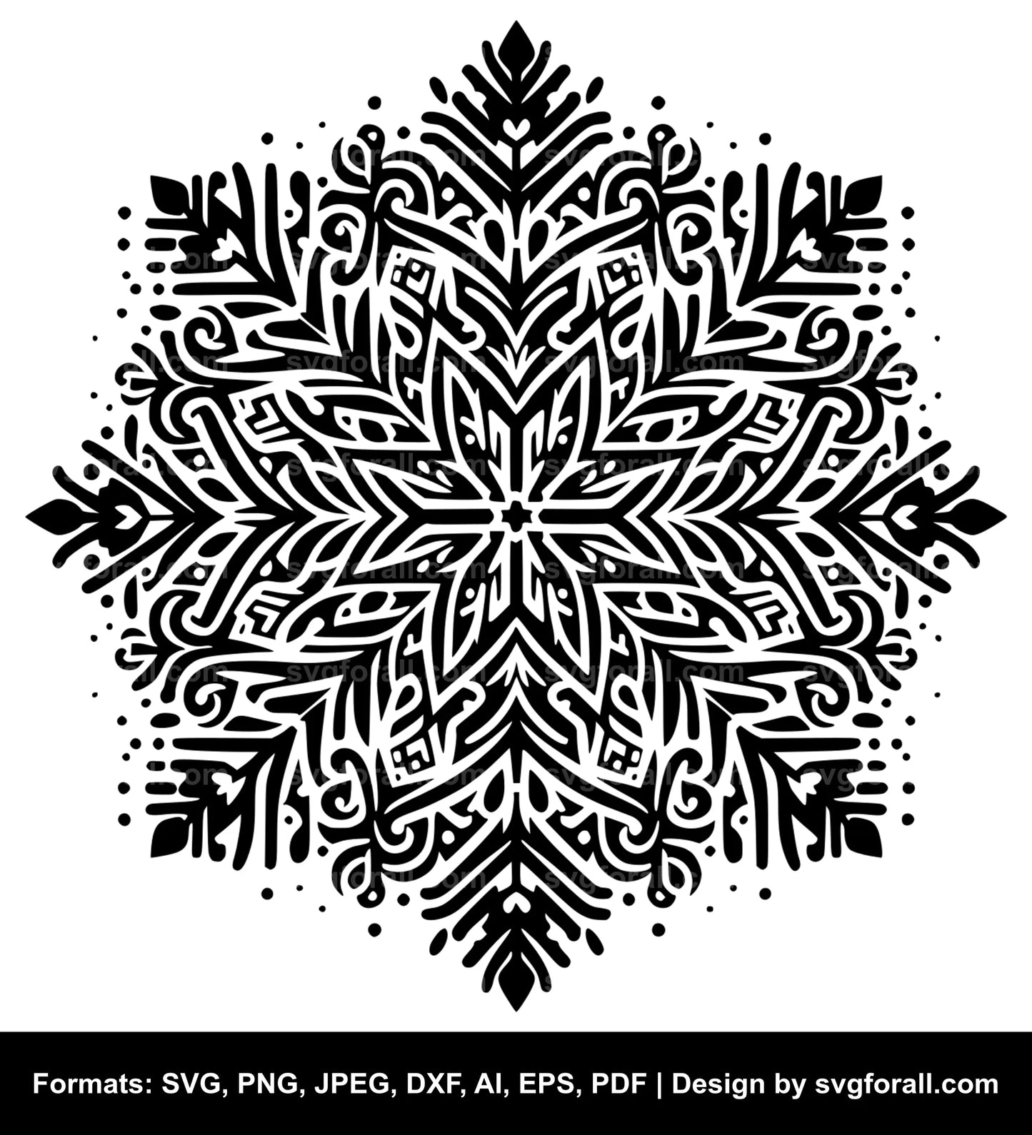 Snowflake Black SVG