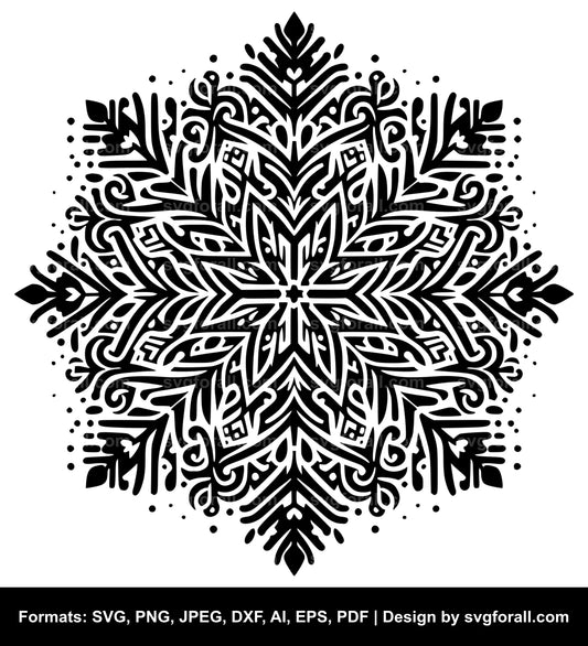 Snowflake Black SVG