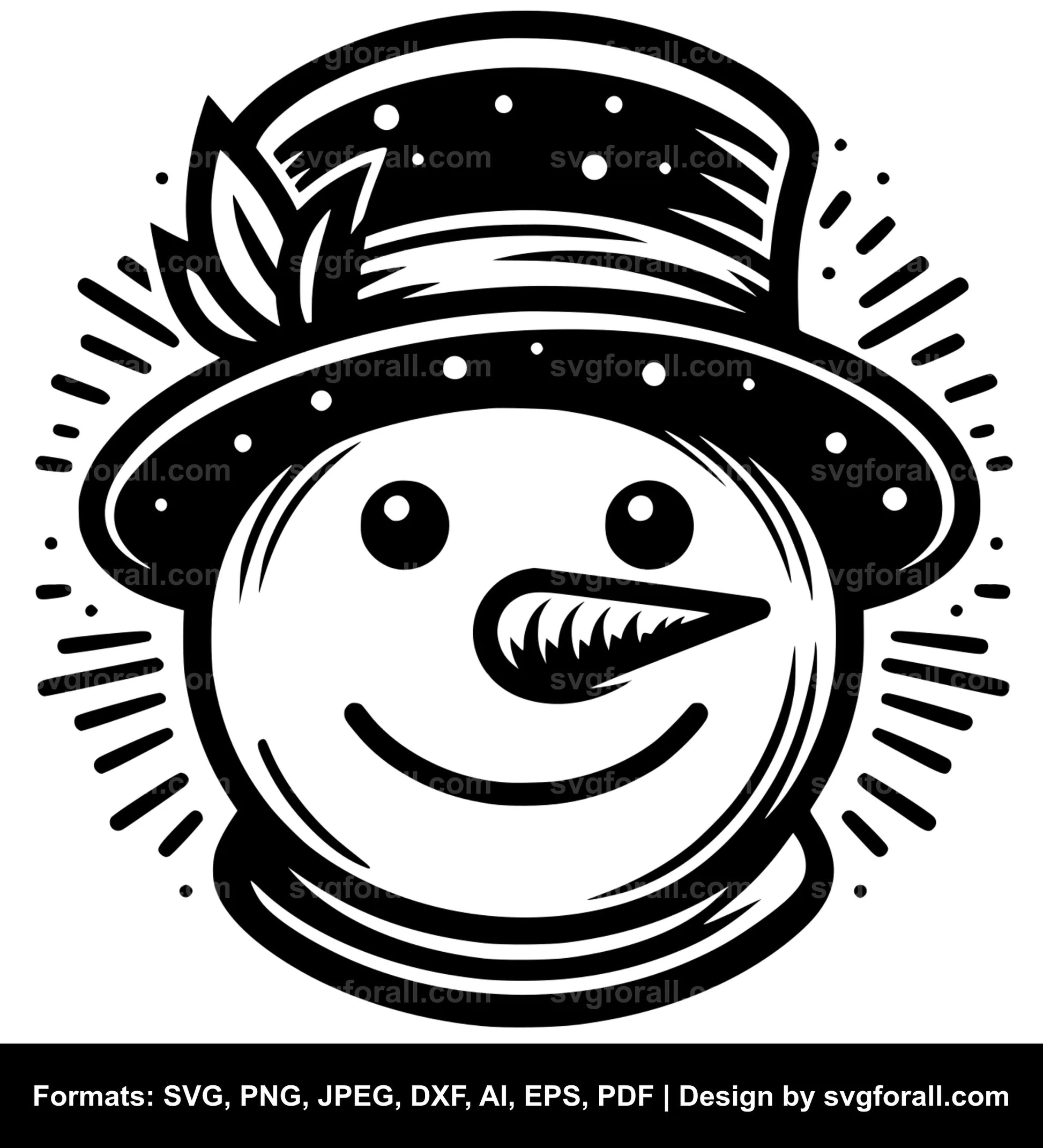 Snowman Face SVG