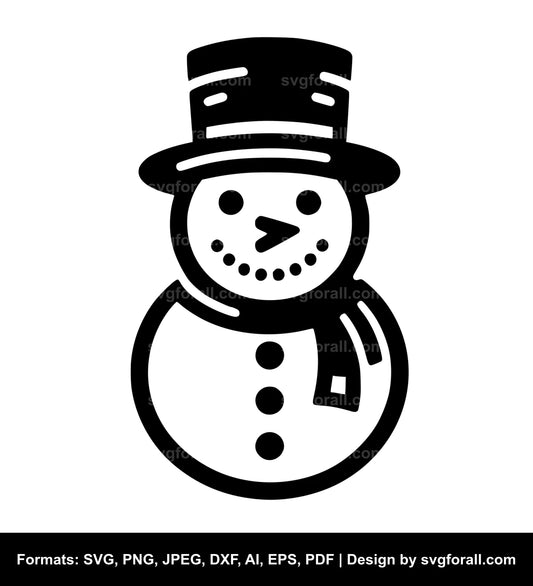 Snowman Face SVG File