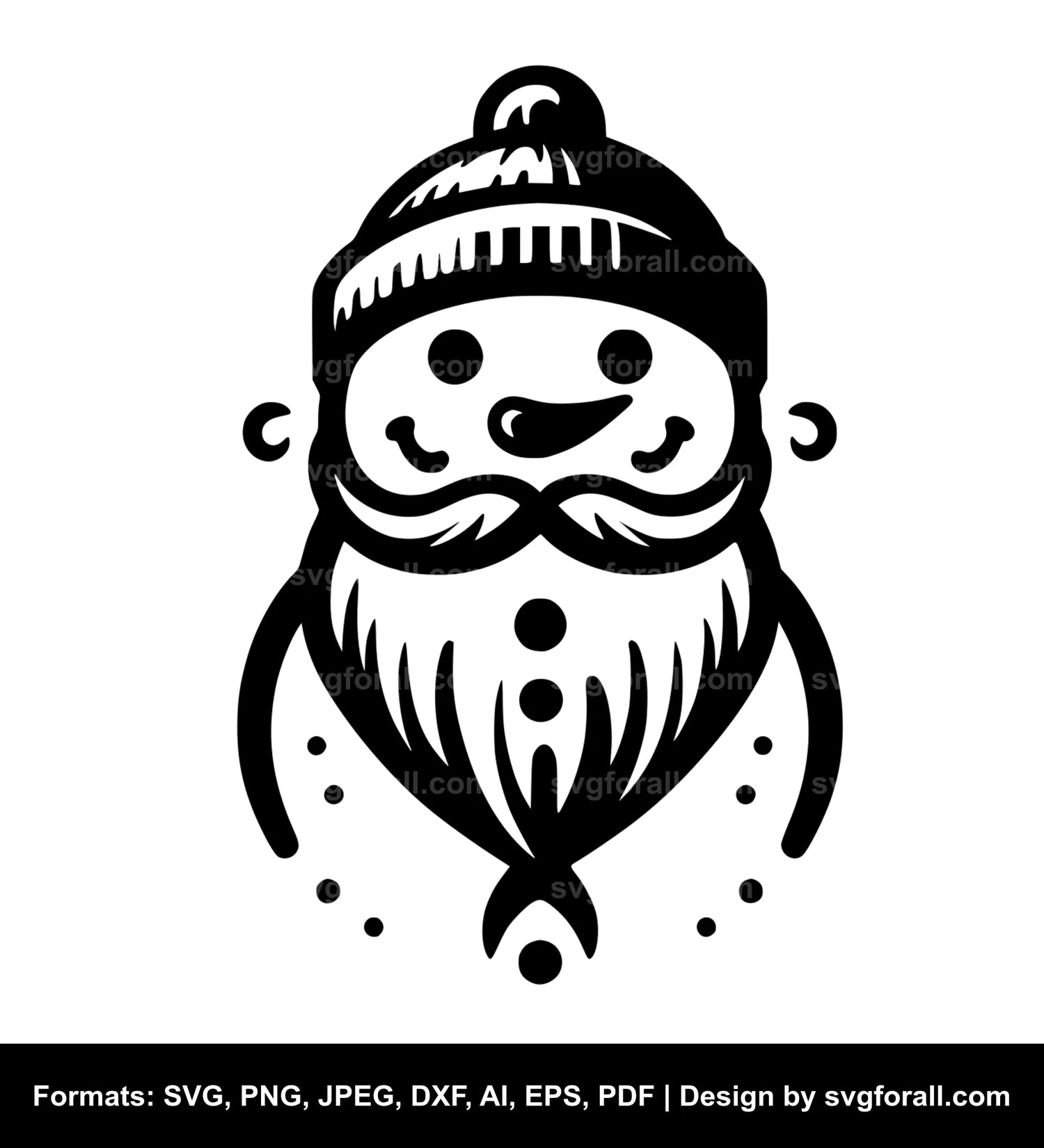 Snowman Face Vector SVG