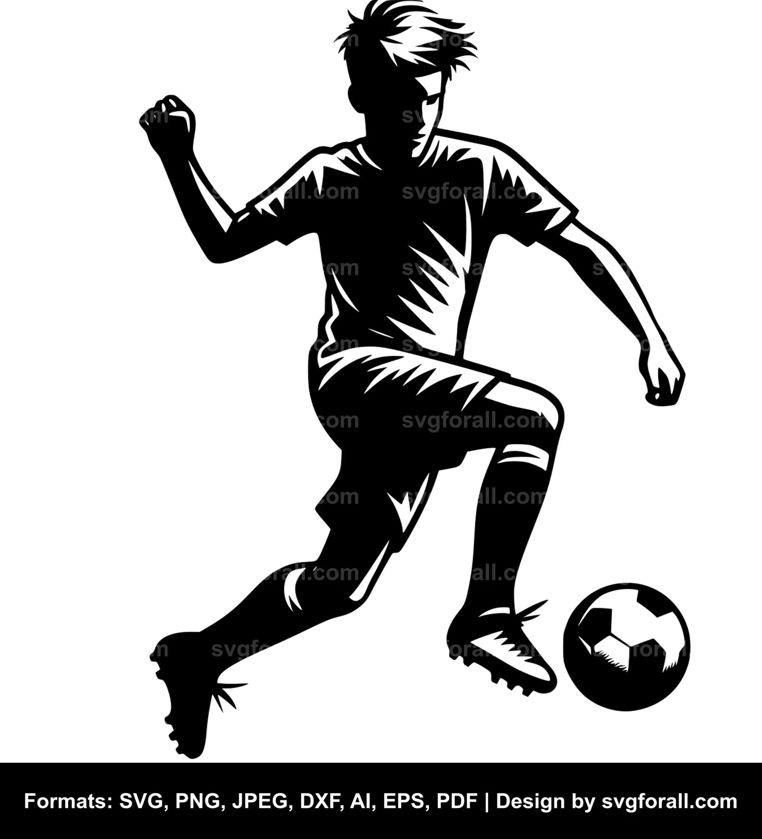 Soccer Boy SVG Clipart