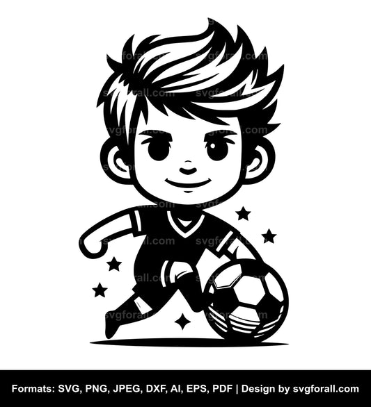 Soccer Boy SVG File