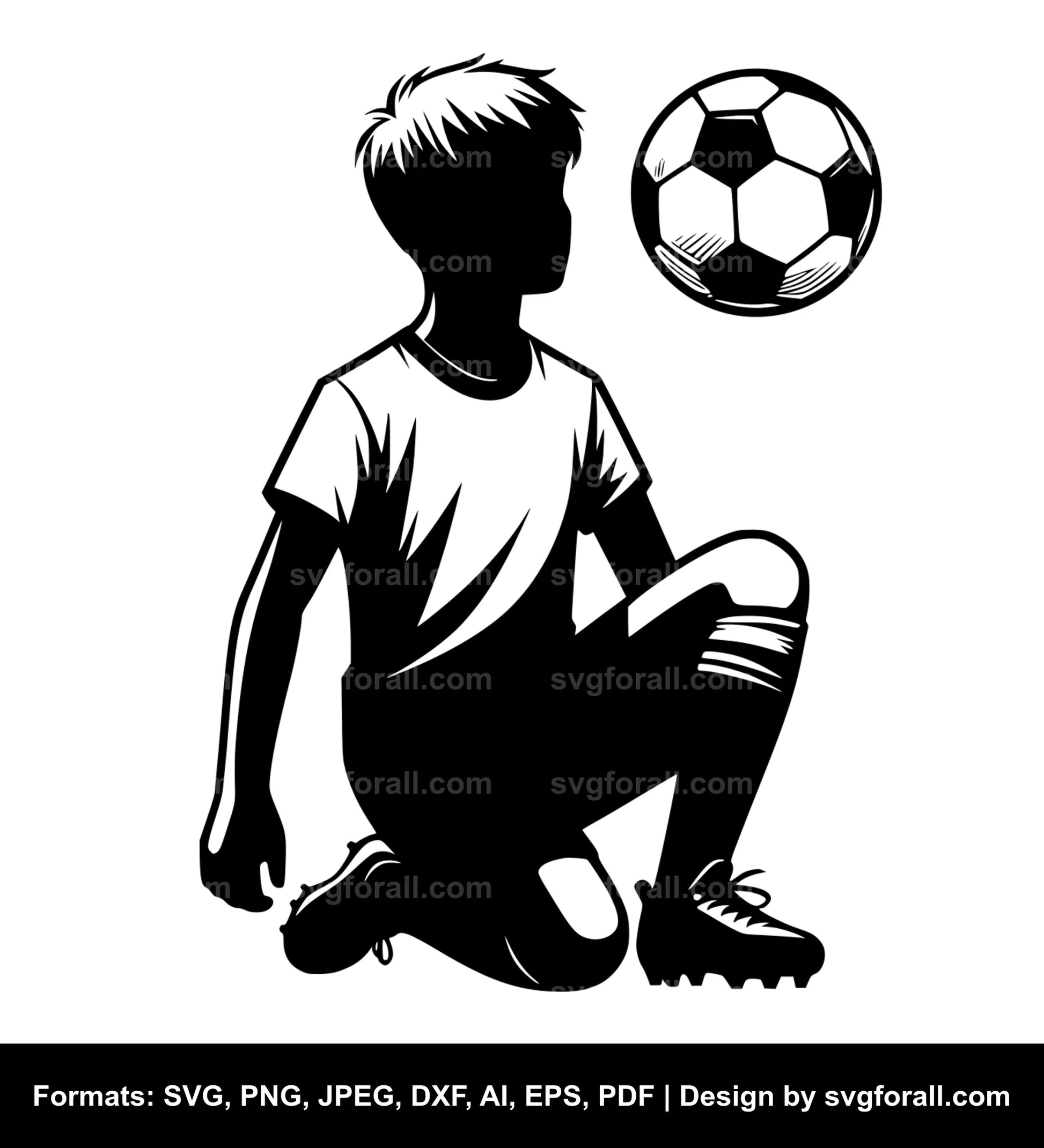 Soccer Boy SVG Vector