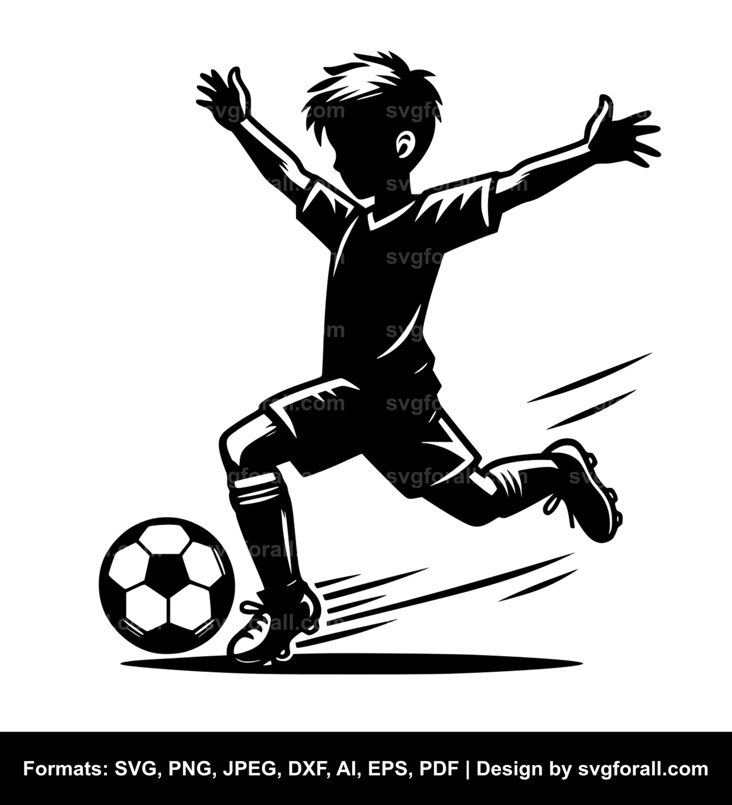 Soccer Boy Vector SVG