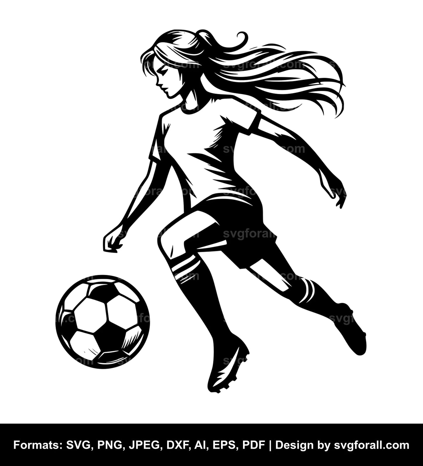 Soccer Girl SVG